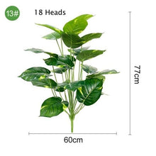 Load image into Gallery viewer, Green Artificial Palm Leaves Plastic Tropical Tree Fake  Indoor Outdoor Garden Home Outdoor Decorations
