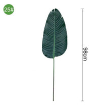 Load image into Gallery viewer, Green Artificial Palm Leaves Plastic Tropical Tree Fake  Indoor Outdoor Garden Home Outdoor Decorations

