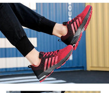 Load image into Gallery viewer, Green Breathable Mens Running Sneakers Outdoor Marathon Lightweight Running Mens Sport Shoes Athletic Footwear Breathable Comfortable Athletic Sport Sneakers
