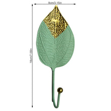 Load image into Gallery viewer, Green Gold Single Leaf Hanging Coat Hook Mini Wall Key Hook Home Decoration Modern Home Hanger Leaf Shape Coat Hooks Wall Mounted Hooks
