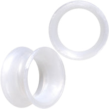 Load image into Gallery viewer, Thin Flexible White Silicone Tunnel Plug Set 6mm to 25mm
