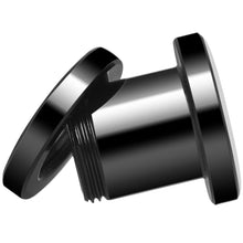 Load image into Gallery viewer, Katrina Sugar Skull Rose Flower Black Anodized Screw Fit Plug Set 0G
