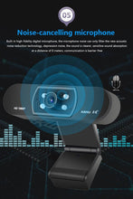 Load image into Gallery viewer, H800 Full HD Video Webcam 1080P HD Camera USB Webcam Focus Night Vision Computer Web Camera with Built in Microphone For Video Conferencing Recording and Streaming
