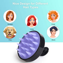 Load image into Gallery viewer, Hair Shampoo Brush with Soft Silicone Scalp Massager
