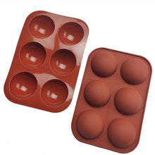 Load image into Gallery viewer, Half Sphere Silicone Soap Molds Bakeware Cake Decorating Tools Pudding Jelly Chocolate Fondant Mould Ball Biscuit Baking Mould 6 Holes Silicone Mold Half Ball Sphere For Making Chocolate Cake Jelly Pudding Handmade Soap
