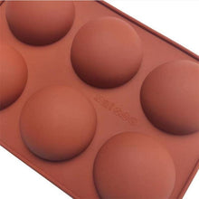Load image into Gallery viewer, Half Sphere Silicone Soap Molds Bakeware Cake Decorating Tools Pudding Jelly Chocolate Fondant Mould Ball Biscuit Baking Mould 6 Holes Silicone Mold Half Ball Sphere For Making Chocolate Cake Jelly Pudding Handmade Soap
