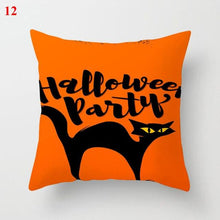 Load image into Gallery viewer, Halloween Cushion Cover Soft Linen Pillow Case Sofa Decoration Pumpkin Printed Pillow Case Orange And Black Pillow Cover For Living Room Car Pillowcase Home Supplies
