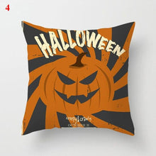 Load image into Gallery viewer, Halloween Cushion Cover Soft Linen Pillow Case Sofa Decoration Pumpkin Printed Pillow Case Orange And Black Pillow Cover For Living Room Car Pillowcase Home Supplies
