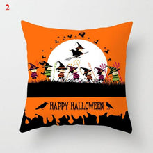 Load image into Gallery viewer, Halloween Cushion Cover Soft Linen Pillow Case Sofa Decoration Pumpkin Printed Pillow Case Orange And Black Pillow Cover For Living Room Car Pillowcase Home Supplies
