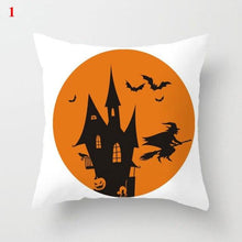 Load image into Gallery viewer, Halloween Cushion Cover Soft Linen Pillow Case Sofa Decoration Pumpkin Printed Pillow Case Orange And Black Pillow Cover For Living Room Car Pillowcase Home Supplies
