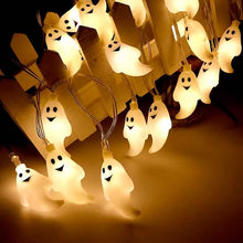 Load image into Gallery viewer, Halloween Cute Ghost LED String Lights Upholstery Lights
