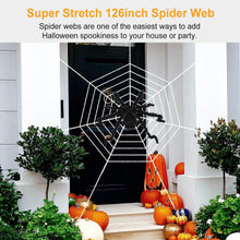 Load image into Gallery viewer, Halloween Decorations Spider 49" with 126" Tarantula Mega Spider Web
