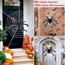 Load image into Gallery viewer, Halloween Decorations Spider 49" with 126" Tarantula Mega Spider Web
