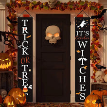 Load image into Gallery viewer, Halloween Porch Decoration October Witch Front Porch Banner Decorations
