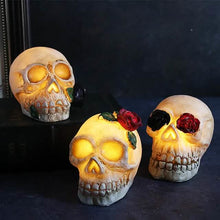 Load image into Gallery viewer, Halloween Resin Skull LED Night Light Decorative Light
