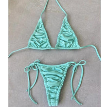 Load image into Gallery viewer, Halter Bikinis Swimsuit String Bikini Swimsuit for Women Triangle Tie Side Adjustable Swimsuit Bathing Suit 2 Piece Set New 2 Piece Swimwear High Cut Bikini Set Print Bandage Beachwear
