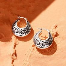 Load image into Gallery viewer, Handcrafted Sterling Silver Hoop Earrings by Verona
