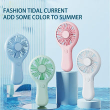 Load image into Gallery viewer, Handheld Small Fan Cooler Portable Small USB Charging Fan Mini Silent Charging Desk Dormitory Office Student Gifts Long Endurance Rechargeable Personal Fan for Kids Girls Women Men Home Office Indoor Outdoor Travel
