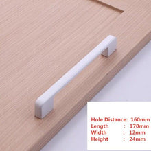 Load image into Gallery viewer, Handles Drawer Cabinet Furniture Kitchen Handles For Cabinet Knob Door Drawer Furniture Kitchen Knob Simplicity White Stainless Steel Hollow Tube  Bar Drawer Pulls Cupboard Knob For Kitchen Furniture Hardware
