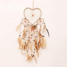 Load image into Gallery viewer, Handmade Dream-catcher Traditional Heart Dream Catching Ornaments Feather Ornaments Wall Car Hanging Wind Chimes Ornaments Home Hanging Room Birthday Decoration For Mom Pendants Ornaments

