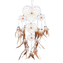 Load image into Gallery viewer, Handmade Dream-catcher Traditional Heart Dream Catching Ornaments Feather Ornaments Wall Car Hanging Wind Chimes Ornaments Home Hanging Room Birthday Decoration For Mom Pendants Ornaments
