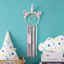 Load image into Gallery viewer, Handmade  Dream Catchers Flower For Kids Unicorn Dream Catcher Ornament  Feather Wall Decor For Girls Bedroom Flower Wall Hanging Decoration Flower Dream Catcher

