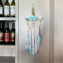 Load image into Gallery viewer, Handmade  Dream Catchers Flower For Kids Unicorn Dream Catcher Ornament  Feather Wall Decor For Girls Bedroom Flower Wall Hanging Decoration Flower Dream Catcher
