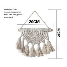 Load image into Gallery viewer, Handmade Wall Art Home Wall Decor Woven Hanging Tapestry Tassel Wind Chimes Wall Hanging Ornaments  Hand Macrame Wall  For Wall Wedding Living Room Gallery Patio Apartment Yard Decor
