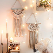 Load image into Gallery viewer, Handmade Wall Art Home Wall Decor Woven Hanging Tapestry Tassel Wind Chimes Wall Hanging Ornaments  Hand Macrame Wall  For Wall Wedding Living Room Gallery Patio Apartment Yard Decor
