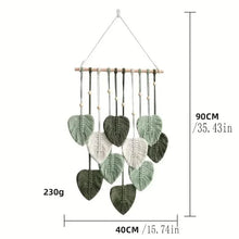 Load image into Gallery viewer, Handwoven Cotton Rope Leaf Tapestry
