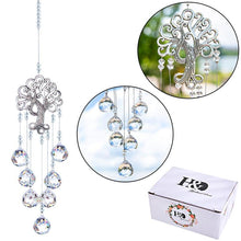 Load image into Gallery viewer, Hanging Crystal With Ball Prism Rainbow Maker Tree of Life Decor For Garden Window Rainbow Maker with Chain for Easy Hanging Outdoor Home Kids Room Window
