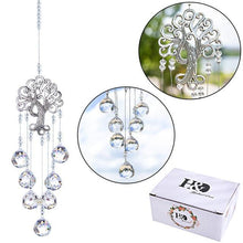 Load image into Gallery viewer, Hanging Crystal With Ball Prism Rainbow Maker Tree of Life Decor For Garden Window Rainbow Maker with Chain for Easy Hanging Outdoor Home Kids Room Window

