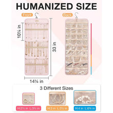 Load image into Gallery viewer, Hanging Jewelry Organizer Storage Roll
