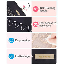 Load image into Gallery viewer, Hanging Jewelry Organizer Storage Roll
