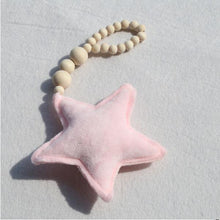 Load image into Gallery viewer, Hanging Nordic Wooden Beads Ornament Double Star Moon Kids Room Decoration Baby Crib Tent Hanging Pendant Wall Decor Photography Props Baby Mobile For Crib Moon and Stars Baby Nursery Ceiling Crib Mobile Kids Room Hanging Decor
