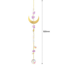 Load image into Gallery viewer, Hanging Sun Catcher Moon Light With Chain Pendant Ornament Crystal Balls  Catcher Wind-chime Rainbow Maker Crystal Hanging  Window Curtain Chandelier Outdoor Garden Home Decor Christmas Day Party Wedding Decoration
