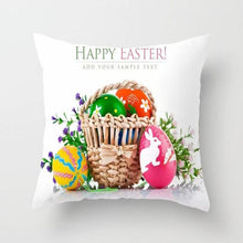 Load image into Gallery viewer, Happy Easter Pillowcase Easter Decorations For Home Party Rabbit Eggs Spring Easter Decor Linen Throw Pillow Cover Case Farmhouse Eggs Tree Rabbit Holiday Cushion Cover Polyester Pillow Cover

