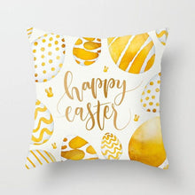 Load image into Gallery viewer, Happy Easter Pillowcase Easter Decorations For Home Party Rabbit Eggs Spring Easter Decor Linen Throw Pillow Cover Case Farmhouse Eggs Tree Rabbit Holiday Cushion Cover Polyester Pillow Cover
