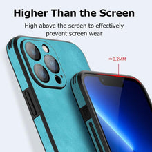 Load image into Gallery viewer, Hard Case Genuine Leather Case Compatible with iPhone Elegant Leather Phone Case For iPhone 12 13 14 Pro Max 14Plus 14 Retro Soft Silicone Case Phone Protection Lens Protection Cover
