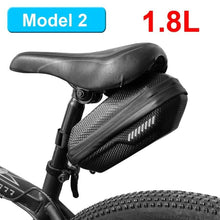 Load image into Gallery viewer, Hard Shell Bicycle Bag Waterproof Cycling Road Bike Tool Bag Night Reflective Bag Bike Accessories Bike Bag Bicycle Bag Under Hard Shell Bike Seat Bag with Silver Reflective Strip Bike Bag For Mountain Road Bike

