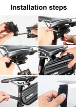 Load image into Gallery viewer, Hard Shell Bicycle Bag Waterproof Cycling Road Bike Tool Bag Night Reflective Bag Bike Accessories Bike Bag Bicycle Bag Under Hard Shell Bike Seat Bag with Silver Reflective Strip Bike Bag For Mountain Road Bike
