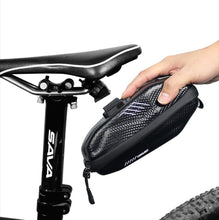 Load image into Gallery viewer, Hard Shell Bicycle Bag Waterproof Cycling Road Bike Tool Bag Night Reflective Bag Bike Accessories Bike Bag Bicycle Bag Under Hard Shell Bike Seat Bag with Silver Reflective Strip Bike Bag For Mountain Road Bike
