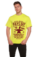 Load image into Gallery viewer, Hard Work Pays Men's Bamboo Viscose/Organic Cotton Short Sleeve Graphic T-Shirt
