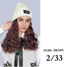 Load image into Gallery viewer, Hat Wig For Women Synthetic Long Wavy Wigs Autumn Winter Fashion  Knitted Cap Hair Wig Hair Extensions Wigs For Black Women Cosplay Wigs For Women
