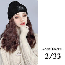 Load image into Gallery viewer, Hat Wig For Women Synthetic Long Wavy Wigs Autumn Winter Fashion  Knitted Cap Hair Wig Hair Extensions Wigs For Black Women Cosplay Wigs For Women
