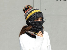 Load image into Gallery viewer, Hat Winter Mask balaclava Hat for girls Scarf Thick Warm Fleece Inside Knitted Hat Thick Mask Warm Full Face Scarf Winter Hats Hiking Face Scarf Balaclava Helmet Liner Cap Soft Sport Reusable Headgear Winter Fishing Warm Mask
