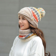 Load image into Gallery viewer, Hat Winter Mask balaclava Hat for girls Scarf Thick Warm Fleece Inside Knitted Hat Thick Mask Warm Full Face Scarf Winter Hats Hiking Face Scarf Balaclava Helmet Liner Cap Soft Sport Reusable Headgear Winter Fishing Warm Mask
