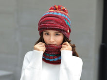 Load image into Gallery viewer, Hat Winter Mask balaclava Hat for girls Scarf Thick Warm Fleece Inside Knitted Hat Thick Mask Warm Full Face Scarf Winter Hats Hiking Face Scarf Balaclava Helmet Liner Cap Soft Sport Reusable Headgear Winter Fishing Warm Mask
