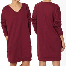 Load image into Gallery viewer, Haute Edition Women's Oversized Pullover Sweatshirt Dress

