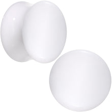 Load image into Gallery viewer, White UV Acrylic Saddle Plug Set 4mm to 25mm

